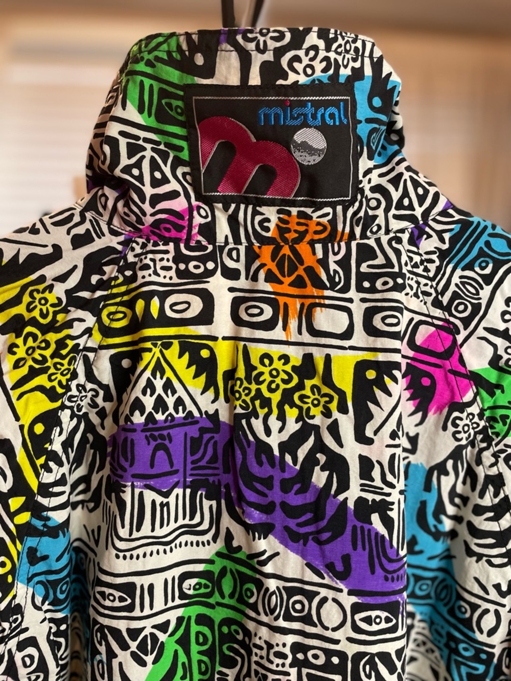 Colorful Abstract Print Windbreaker  Jacket - Picture 3 of 7